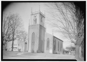 Waterford-Historic American Buildings Survey, William J. Bulger, Photographer, 1937 EXTERIOR (SOUTHWEST ELEVATION). - St. Peter's Episcopal Church, Cherry Street, Waterford, Erie County, PA